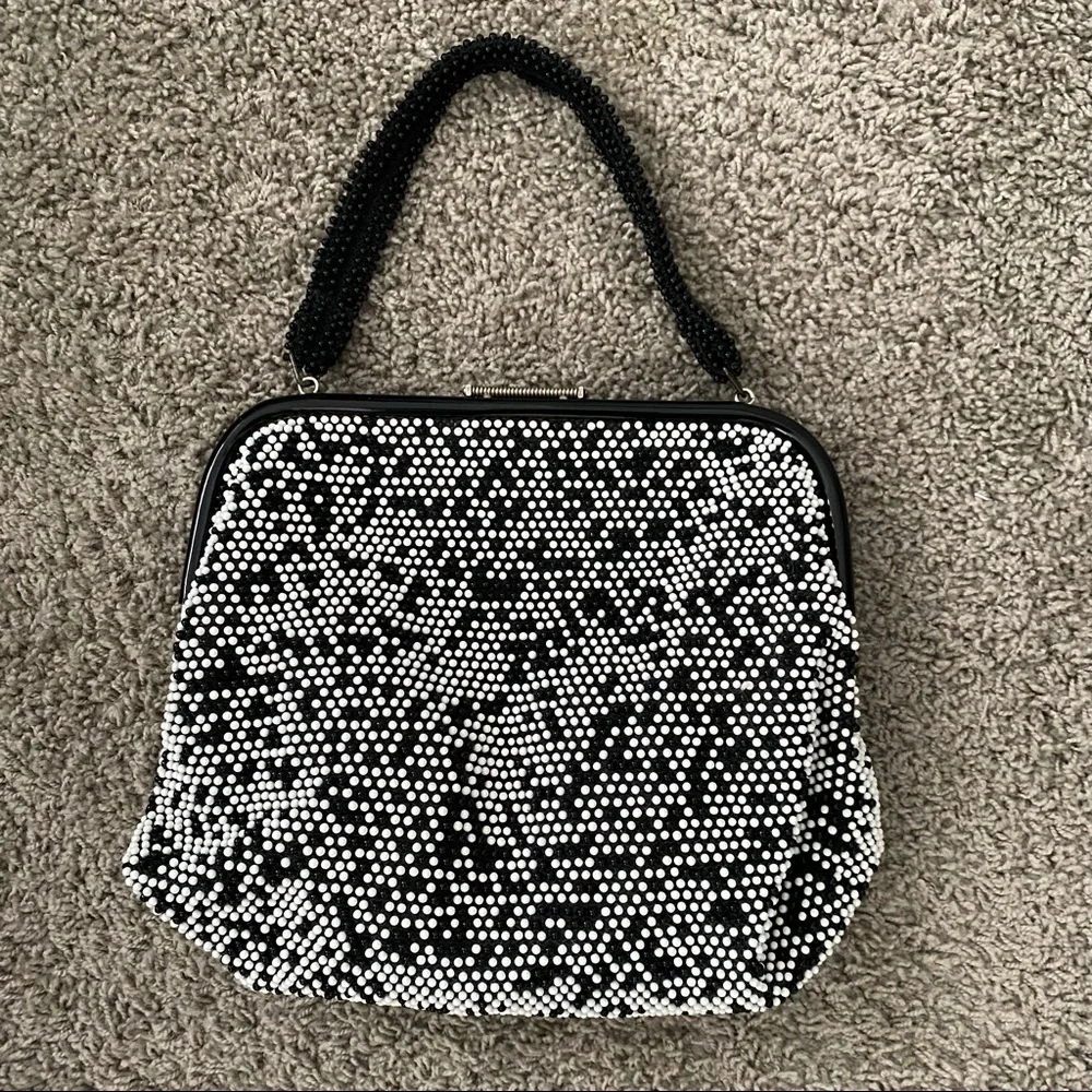 Vintage Reversible Beaded Handbag Purse - Picture 5 of 15